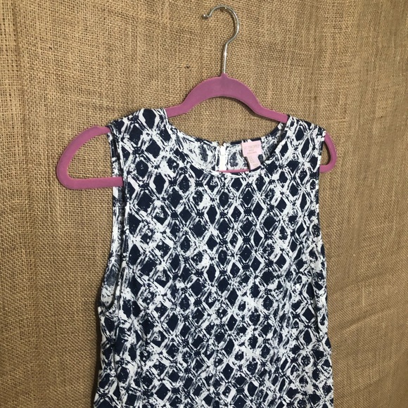 St Tropez West SZ 8 Linen Dress Casual Midi Print - Picture 2 of 5